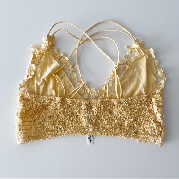 Free People Miss Dazie Bralette Yellow Medium - Picture 5 of 10